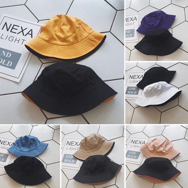 

wide brim hats 1pc cotton men women bucket hat fishing fisher beach sun cap, Blue;gray
