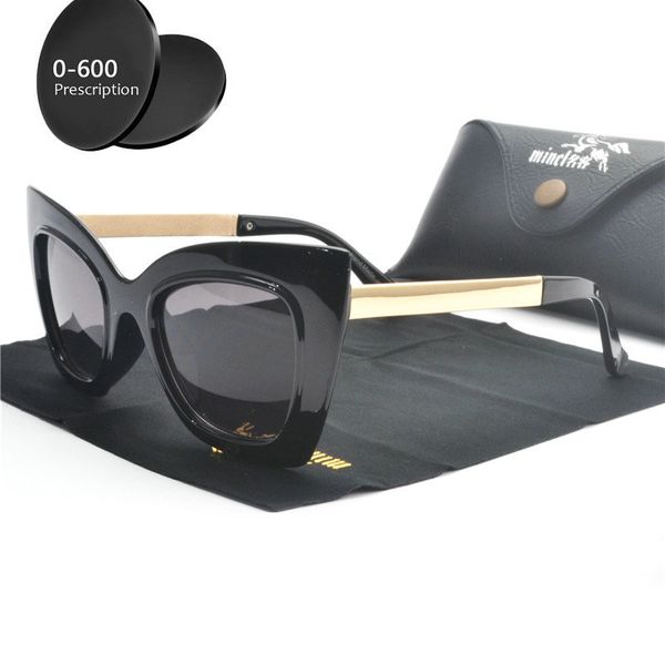 

mincl/metal finished myopia polarized sunglasses brand women&men uv short-sight glasses eyeglasses with diopter -1.0to-4.0 nx, White;black