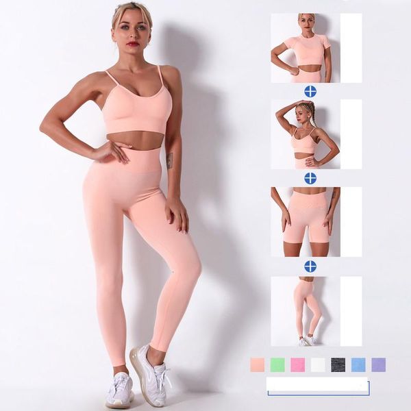 

yoga outfits sport set women fitness suit gym clothing sports two pieces clothes workout, White;red