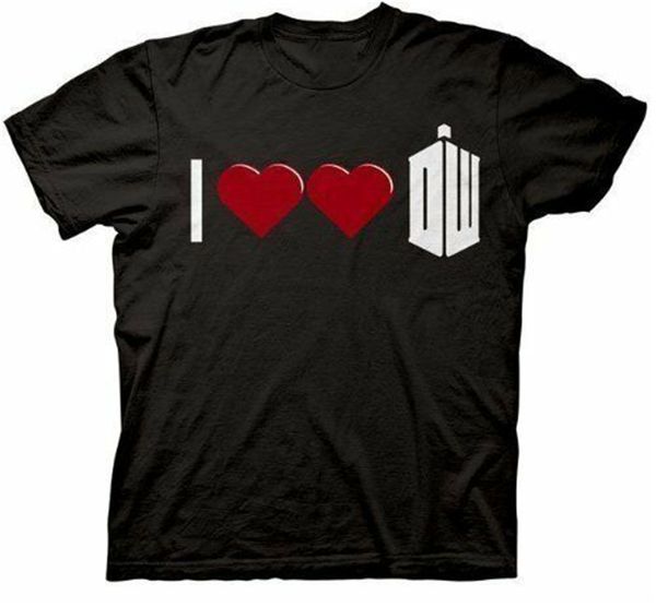 

black science fiction show doctor who i double heart dr who t-shirt tee tee shirt sport hooded sweatshirt hoodie
