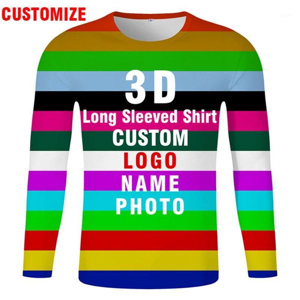 

3d long sleeve t shirt custom logo text name diy t-shirt flag longsleeve nation team tshirt long-sleeved streetwear clothes1, White;black