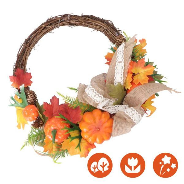 

simulation pumpkin garland funny hanging wreath wall garland ornament hanging adornment for halloween and thanksgiving