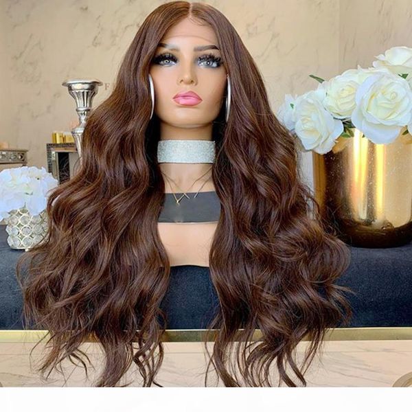 

360 lace front wig #4 chocolate blonde body wave human hair full lace wigs forwomen wavy brown human hair 13x6 lace front wigs, Black