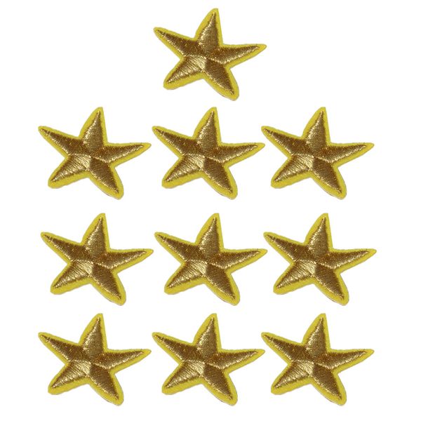 

10 шт iron on gold star вышивка патчи аппликации на одежде diy ремесла пришить жетоны сумка hat рубашка украшения
