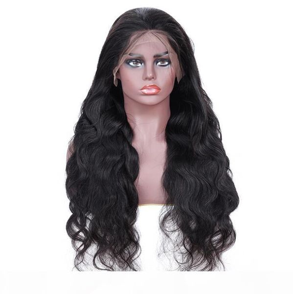 

human hair wigs 10"-24" women lace front wigs 13*4 body wave hair wigs europe africa fashion full hand weaving natural color, Black;brown