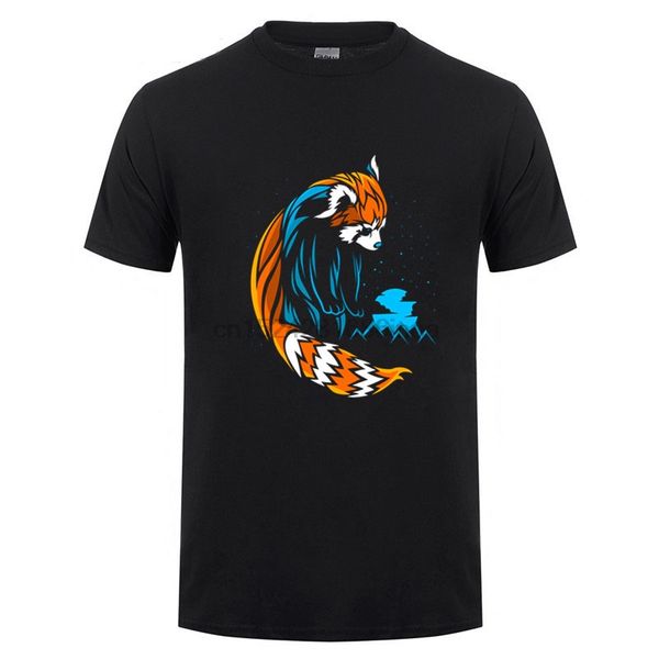 

tribal red panda long tail tattoo landscape bear mountain moon design animal printed homme hipster sport sweatshirt hoodie t shirt