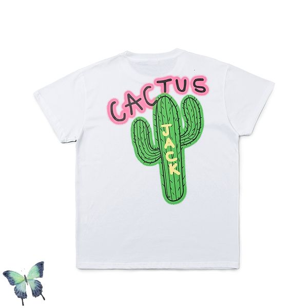 

2021 new summer cactus jack tie dye t shirt men women pure cotton t-shirt fashion hip-hop t-shirts 346y, White;black