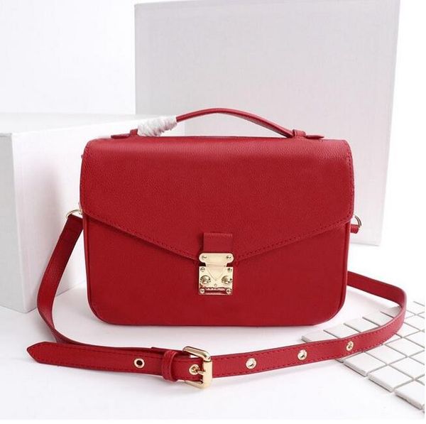 

2021 New High Quality Leather Designers Women's Handbag Pochette Metis Shoulder Bags Crossbody Bags Messenger Bag M40780, Red
