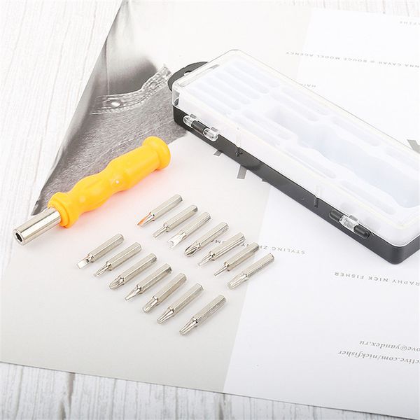 

1 home in 15pcs set tools screw mini diy hand driver y type square plum pozidriv cross slotted hex torx u type screwdriver 2x bbymwv