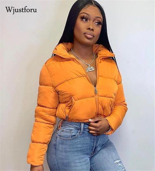 

wjustforu cropped puffer jacket for women streetwear warm parka down thick bubble coat couple wear short jacket outwear clothing1, Black