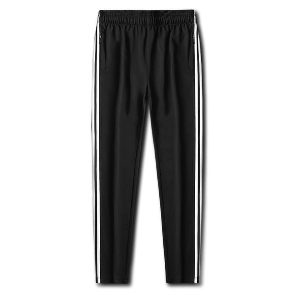

running pants cross border autumn four seasons fashion three bars athletic men loose trousers casual elastic cotton, Black;blue