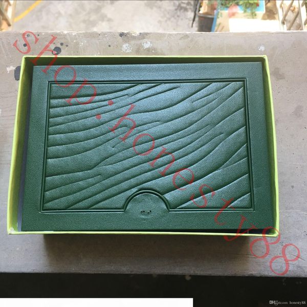 

luxury watch green original box papers gift watches boxes leather bag card 0.8kg for rolex watch box, Black;blue