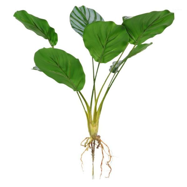

1pc atificial plant bonsai lovely calathea plant potted desk ornament1