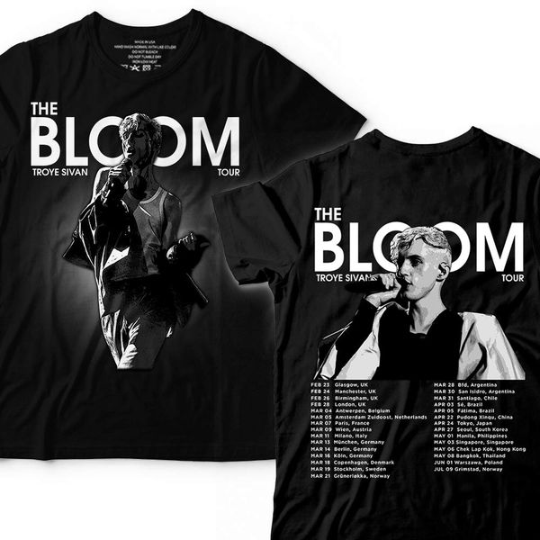 

troye sivan the bloom tour 2 sides customized handmade hoodie print summer casual plus size sport hooded sweatshirt hoodie t shirt