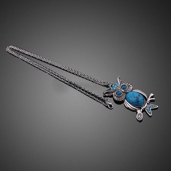 

vintage fashion3jldwomen necklace stone for0ug7 owl pendant