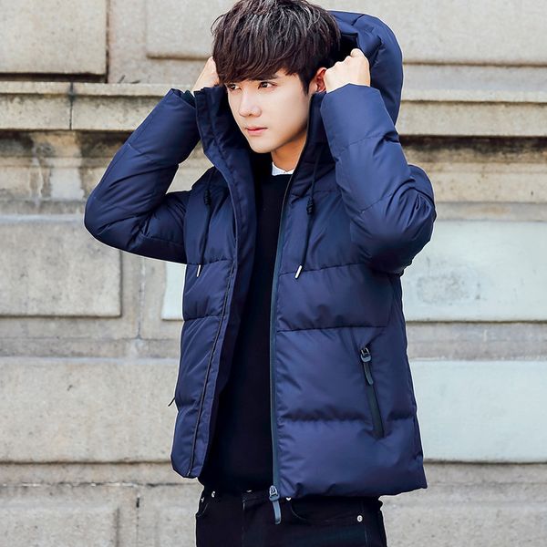 

new tide brand down thiened jaet men's autumn and winter cotton padded clothes in 2020, Black