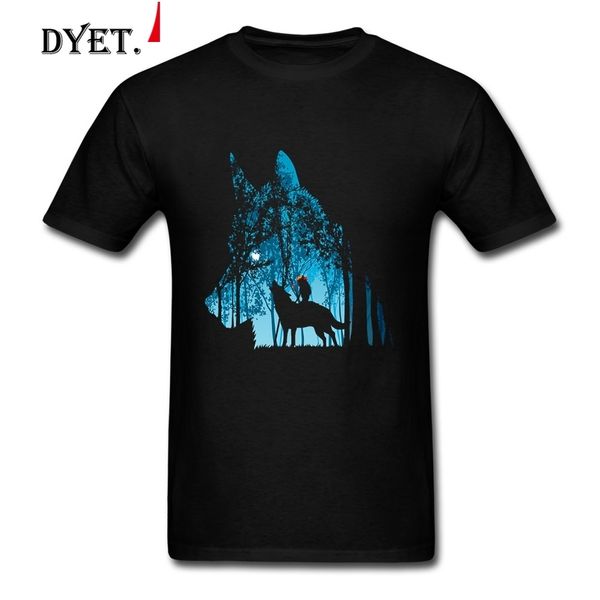 

оригинал hime lgith up tshirt мужская шею с коротким рукавом принцесса мононоке tshirt мужской футболки повседневный спорт толстовка с капюш