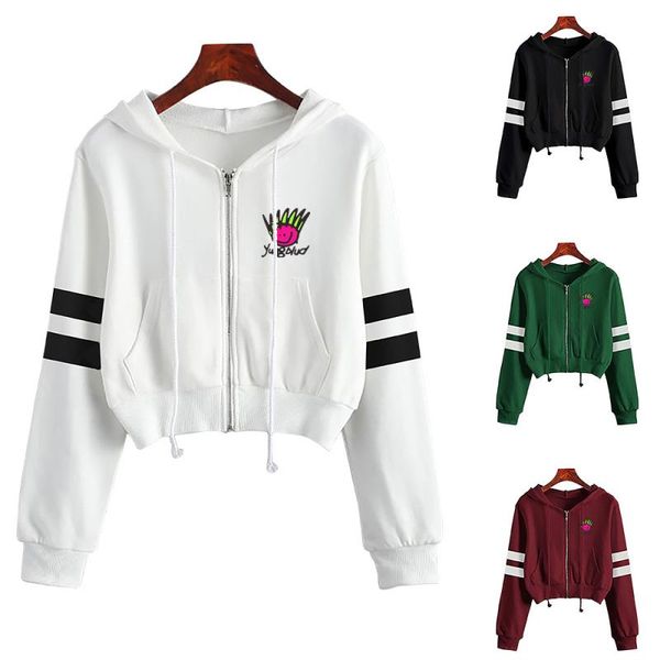 

be pocket cool sweatshirt hooded happy streetwear navel harajuku boy hoodies zip-up fashion printed yungblud with casual vtjqt, Black