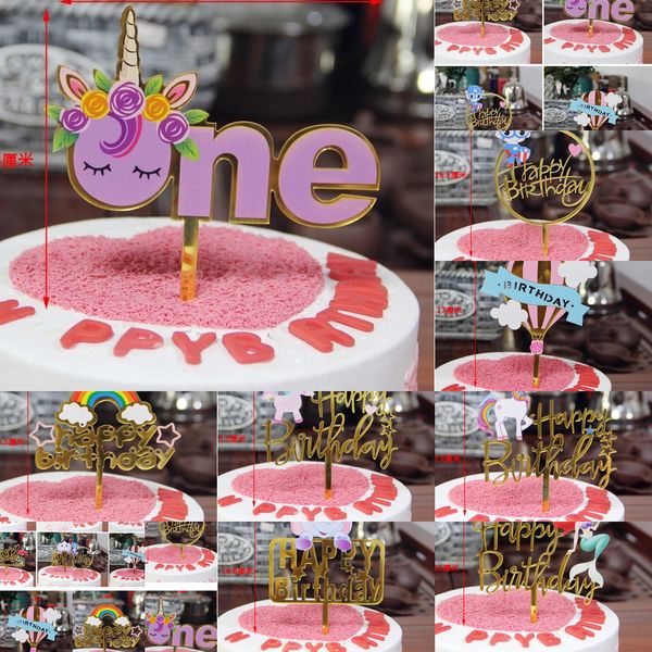 

factory outletpqwicake letter card insert pole acrylic happy birthday er stamping party diy decoration cake supp obb9a