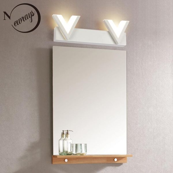 

nordic bathroom led acrylic 8w12w mirror wall lamp wall mounted makeup table bedroom metal waterproof decoration lighting lamps