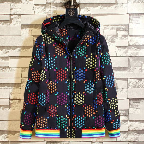

2020 mens down jacket for winter fashion parkas coat keep warm with letter printed new men women parkas jackets mens clothing, Black