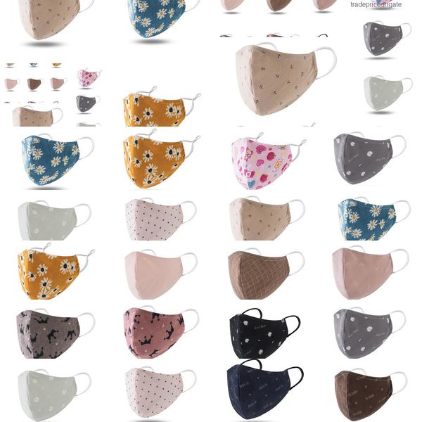 

cotton cartoon mouth washable face 100% kids reusable mask with filter dus bzny dxn8