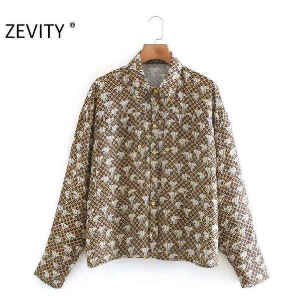 

zevity women fashion elegant print dots casual loose smock blouse office ladies long sleeve roupas femininas shirts ls72561, White