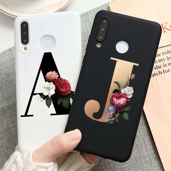 

fashion customized initial soft silicon case lite e p40lite cover for huawei p40 pro phone cases capa p 40 p40pro