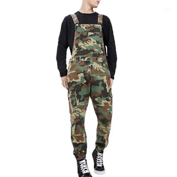 

men's jeans 2021 arrival tactical camouflage denim male casual fashion overalls roupa masculina rompers mens jumpsuit plus size1, Blue