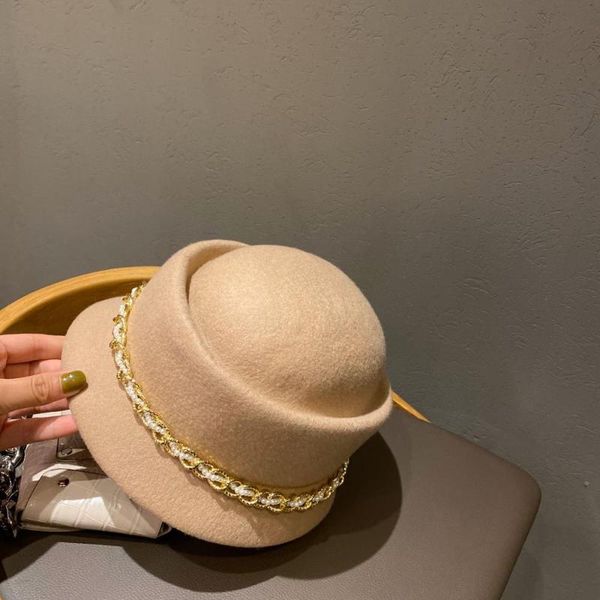 

beanie/skull caps autumn and winter woolen beret. retro octagonal hat. casual. fashionable ladies wool warm hat, Blue;gray