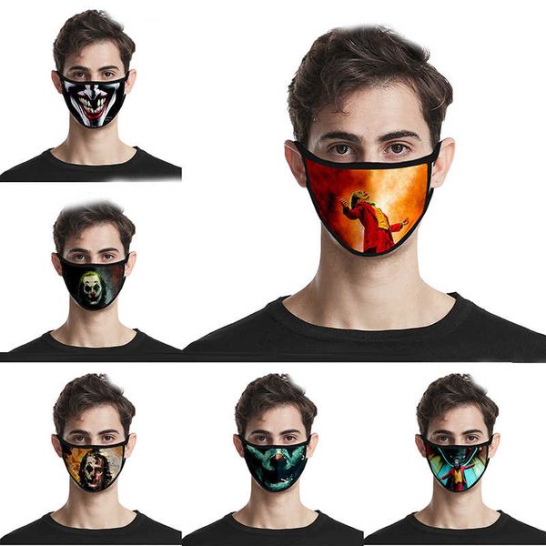 

joker 3d printing reusable face out door sport riding masks fashion cotton designer mask 369a