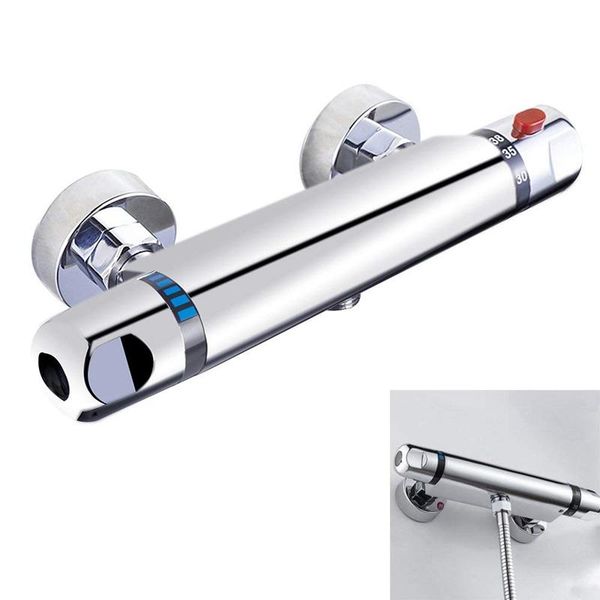 

chrome thermostatic bar shower mixer valve anti scald tap