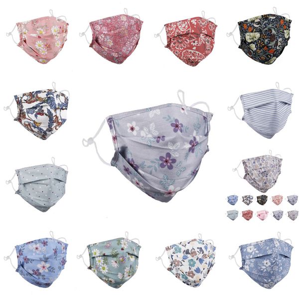 

mask dustproof smog pm2.5 fashion face masks protection boys girls cotton printed chrysanthemum facemask 5 nm9ob
