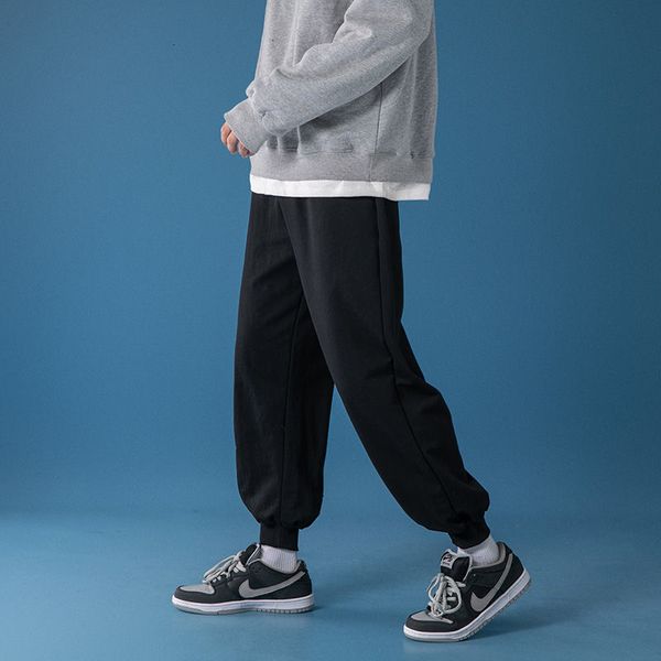 

trousers 2021 men's spring and winter new fine fit in addition to wool pants fashion young clothes ycs9, Black