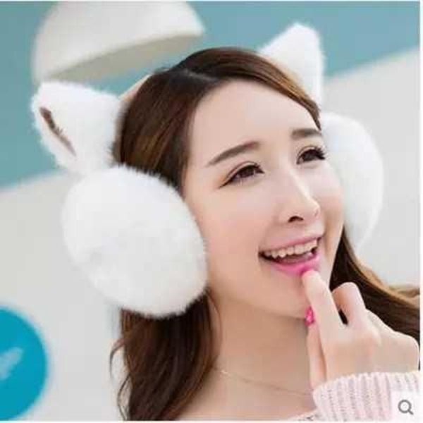 

ears winter can warm female days hanging children cat ear cover korean version fold