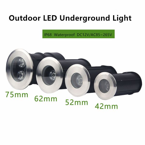 

85-265v ip68 waterproof 3w 9w led underground light ground garden path floor lamp outdoor embedded buried yard lamp landscape light