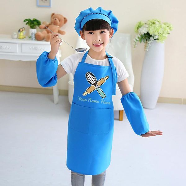 

children's drawing apron korean version garnish baking class manual class antifouling art painting clothes print name1