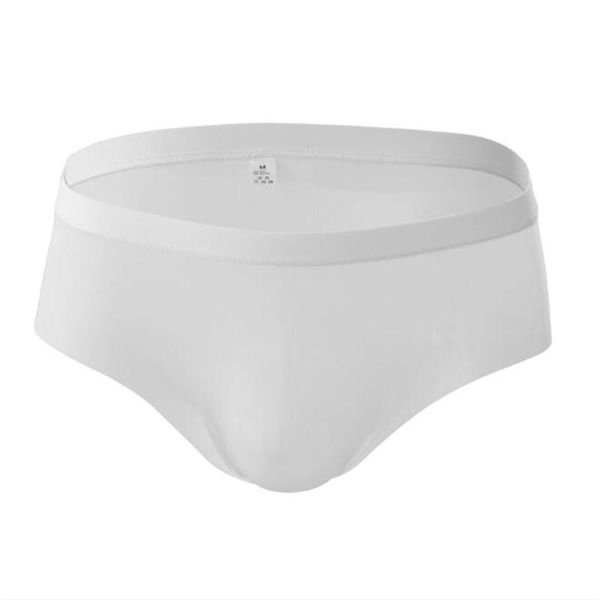 

mens underwear briefs summer men's briefs ice transparent low waist panties seamless silkly transparent pants sale, Black;white