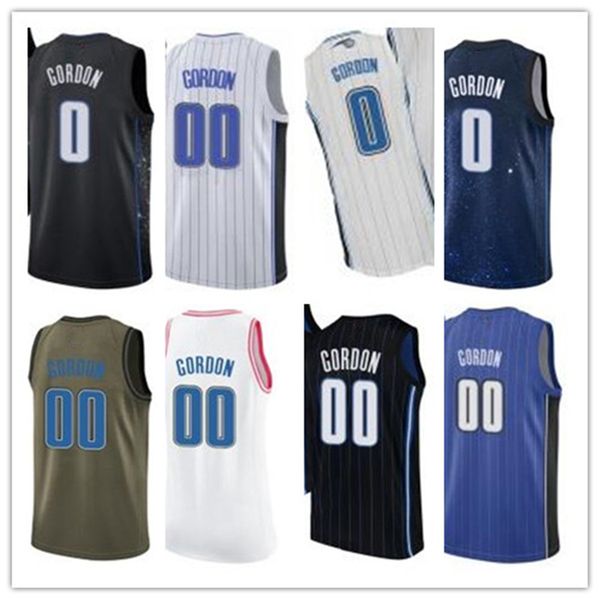 

custom 2021 style jerseys black white green army green 0 aaron gordon basketball jersey ing, Black;red