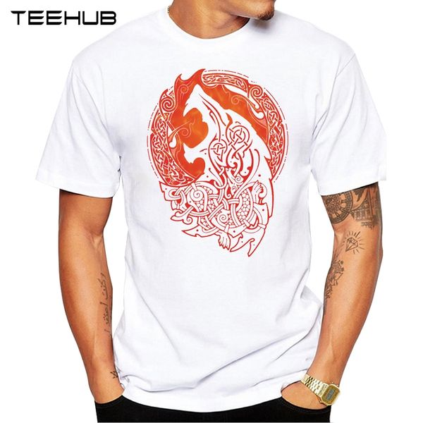 

новые поступления teehub прохладный мужская мода fenrir дизайн футболки с коротким рукавом o-образным вырезом топы hipster tee спорта с капю