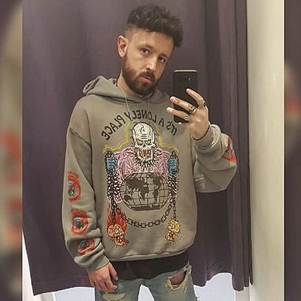 

r9nj korean fashion new punk style zipper pullover sleeve thermal sweater casual long men knitwear, Black