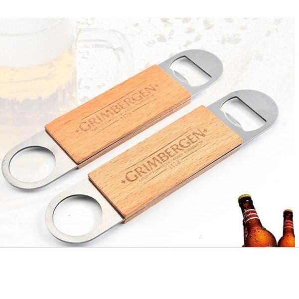 

bartender opener stainless steel bottle wood wooden handle beverage beer openers kitchen tools