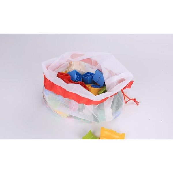 

reusable shopping bags eco-friendly mesh vegetable fruit toys storage pouch hand totes home environ jllura lucky2005