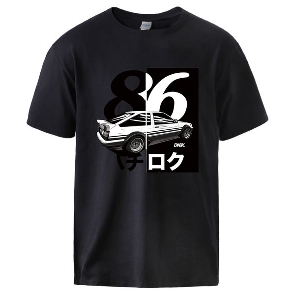 

fashion initial d ae86 print summer short sleeve sportswear tee sell pullover black sport hooded sweatshirt hoodie men t shirt