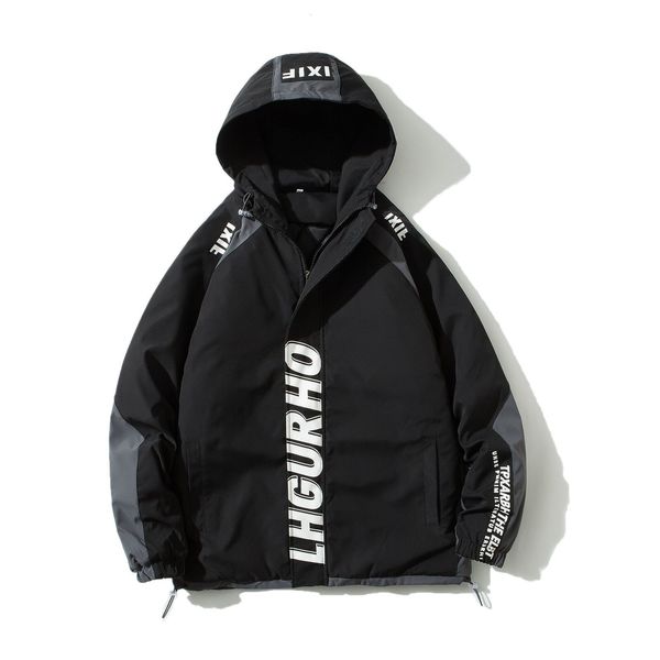 

2021 new new mens casual hooded pilot coat fashion hoodies korean style male jacket autumn outerwear men clothing n002, Black