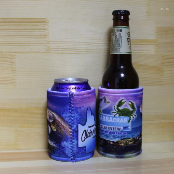 

100pcs/lot sublimation printing beer cooler stubby holder neoprene beverage holder custom stubby coolers promotional gift1