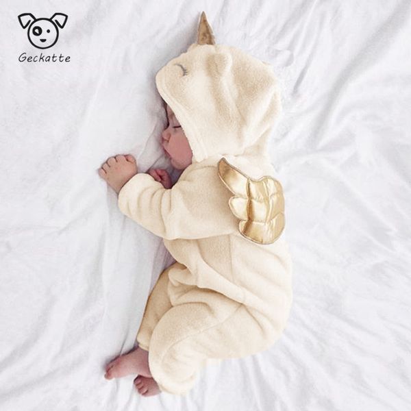 

geckatte new autumn winter unicorn cute romper baby girl clothes solid baby boy clothes babygirl onesie new born baby clothes c1018, Blue