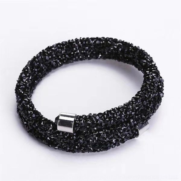 

qjkvm new h style hmade fashionable bracelet personalized korean diamond inlaid frosted bracelet hand made and retractable l8zfc, Golden;silver