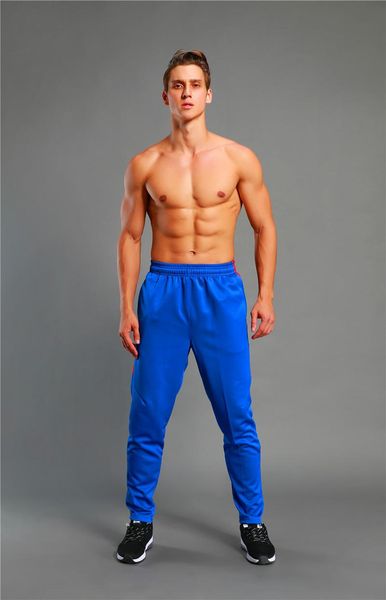 

running pants arrival mens sports training gym trousers jogging football soccer uniforms tracksuit jersey, Black;blue