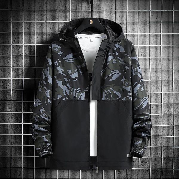 

mens new bomber jackets camouflage spring autumn men casual coat hooded jacket windproof male zipper pilot outwear brand clothes, Black;brown